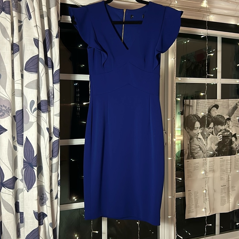 DKNY blue midi dress